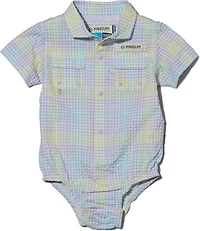 Magellan Outdoors Infant Boys' Southern Summer Gingham Seersucker Onesie