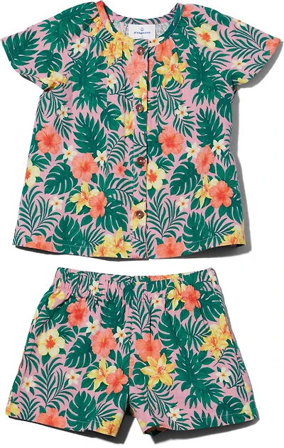 O'Rageous Toddler Girls' Resort Cabana Set