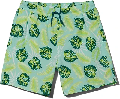 O'Rageous Boys' Palm Floral Printed Volley Lined Swim Shorts