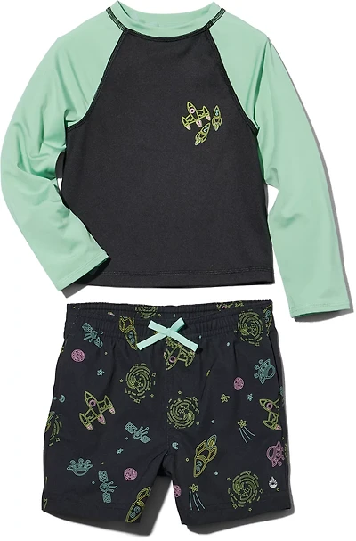 O'Rageous Toddler Boys' Dino Rashguard Set