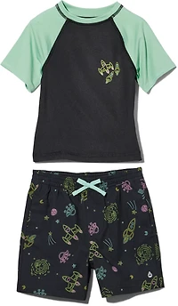 O'Rageous 4-7 Boys' Dino Rashguard Set