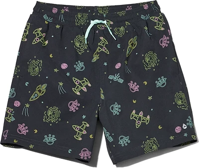 O'Rageous Boys' Space Printed Volley Lined Swim Shorts