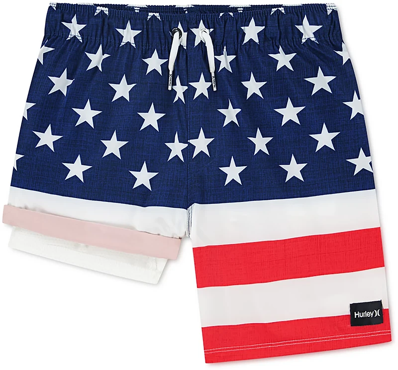 Hurley Boys' Americana Pull On Swim Shorts