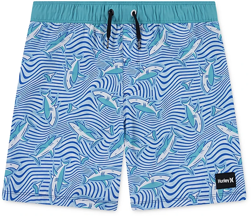 Hurley Boys' Dizzy Shark Pull On Swim Shorts