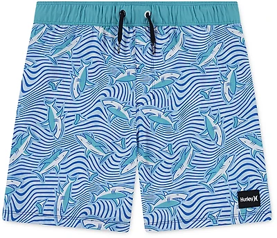 Hurley Boys' Dizzy Shark Pull On Swim Shorts