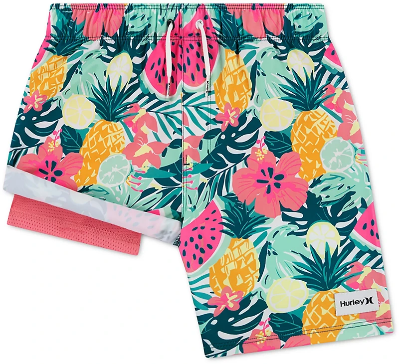 Hurley Boys' Fruit Print Pull On Swim Shorts