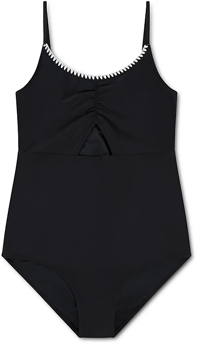 Abercrombie & Fitch Girls' Cinched Cutout 1-Piece Swimsuit