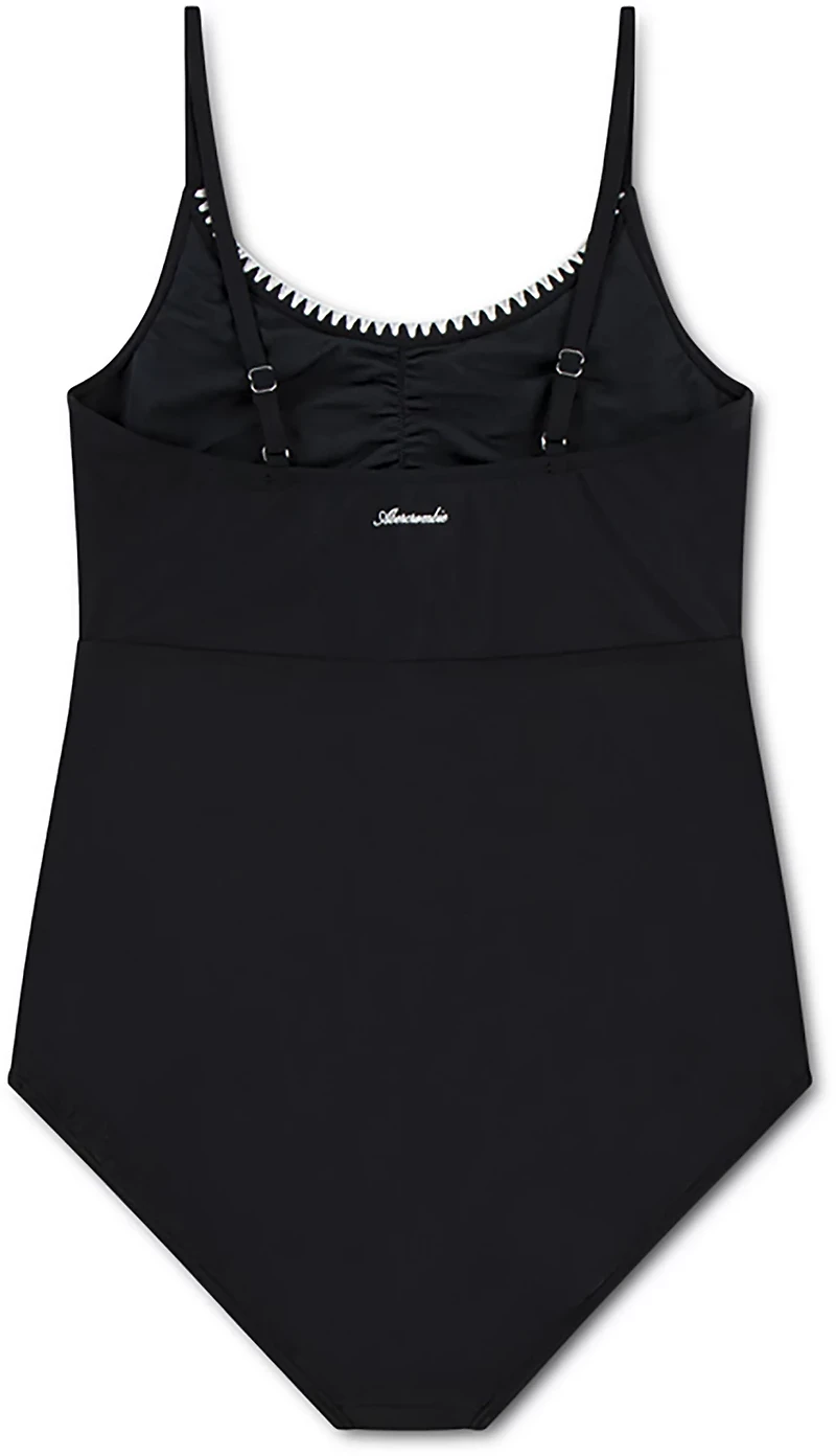 Abercrombie & Fitch Girls' Cinched Cutout 1-Piece Swimsuit