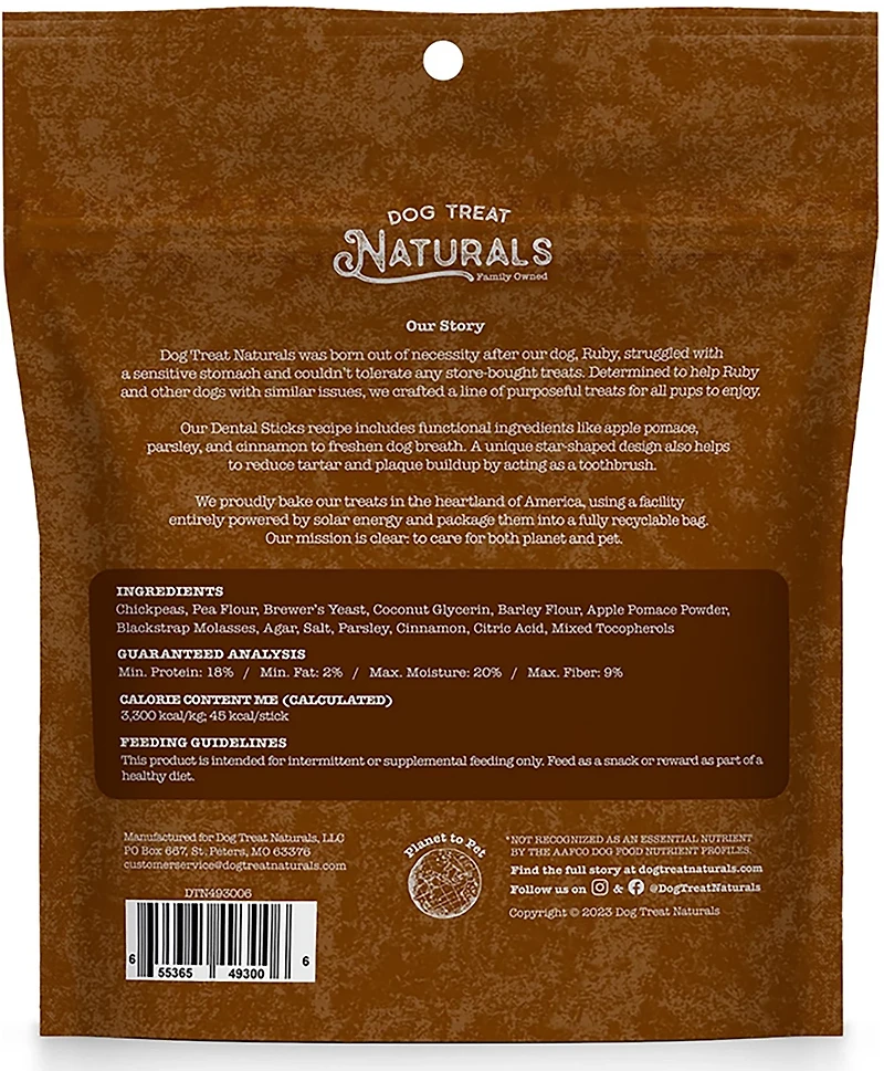 Dog Treat Naturals 10 oz. Dental Sticks Bag