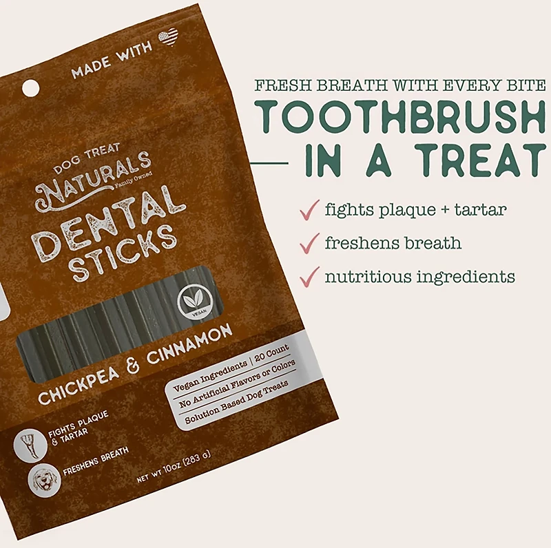 Dog Treat Naturals 10 oz. Dental Sticks Bag
