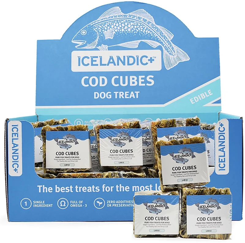 Icelandic+ 2" Cod Skin Cube Dog Treat