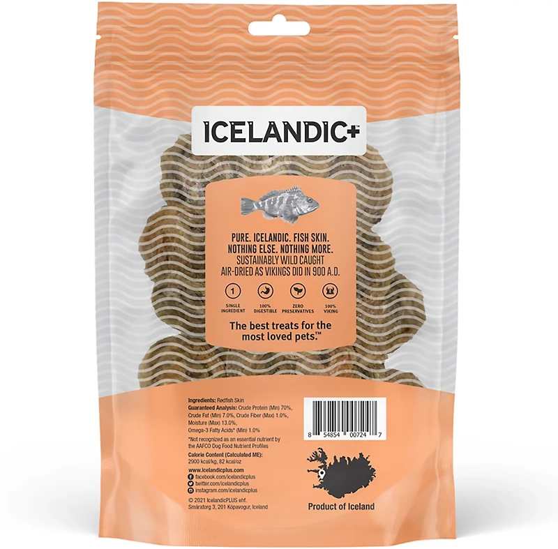 Icelandic+ 3 oz. Fish Skin Rolls Treats