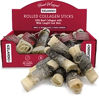 Icelandic+ 4" Rolled Collagen Stick with Wrapped Fish