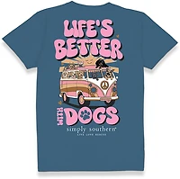 Simply Southern Women's Better Dogs Short Sleeve T-shirt