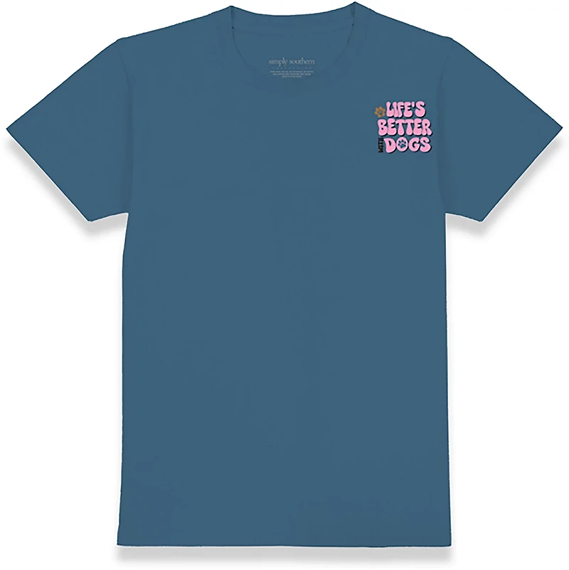 Simply Southern Women's Better Dogs Short Sleeve T-shirt