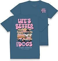 Simply Southern Women's Better Dogs Short Sleeve T-shirt