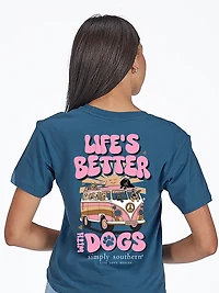 Simply Southern Women's Better Dogs Short Sleeve T-shirt