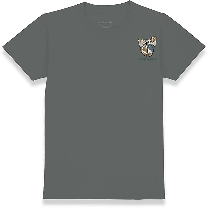 Simply Southern Women's Camo Bow Short Sleeve T-shirt