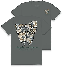 Simply Southern Women's Camo Bow Short Sleeve T-shirt