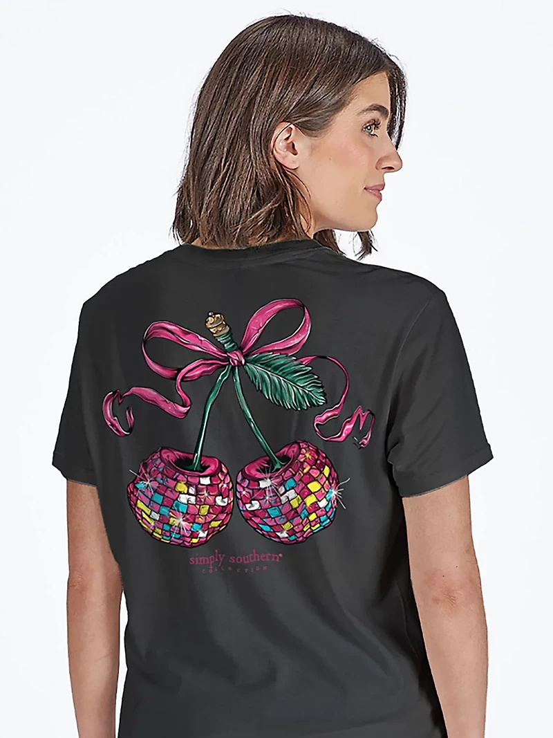 Simply Southern Women's Cherry Short Sleeve T-shirt