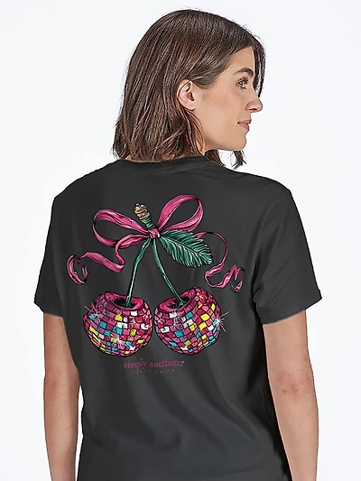 Simply Southern Women's Cherry Short Sleeve T-shirt