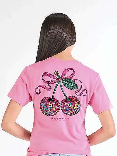 Simply Southern Women's Cherry Short Sleeve T-shirt