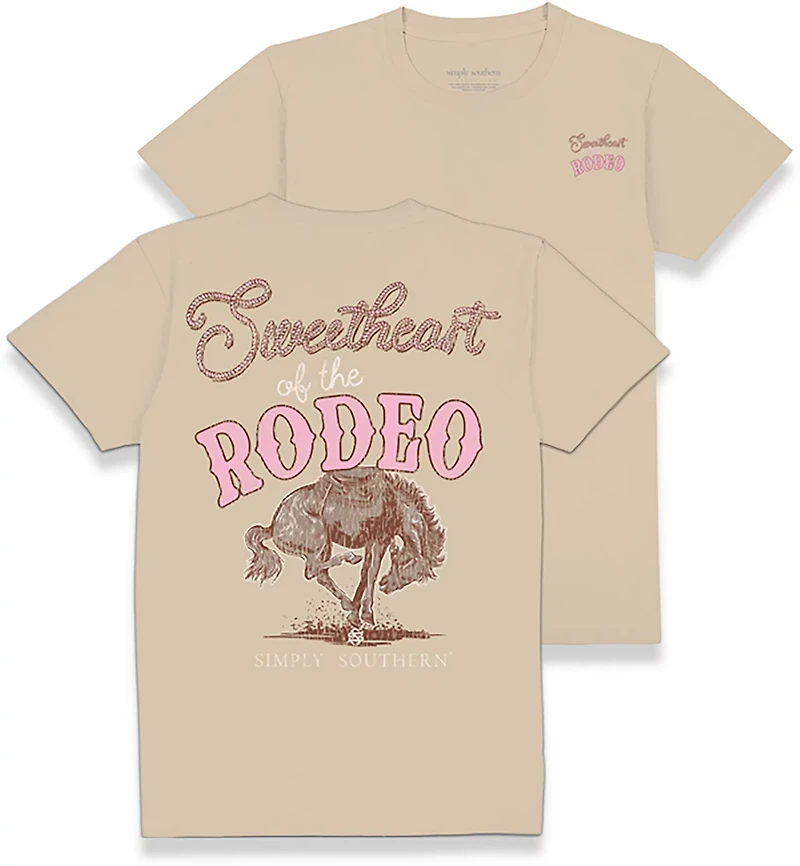 Simply Southern Women's Rodeo Sweetheart Short Sleeve T-shirt