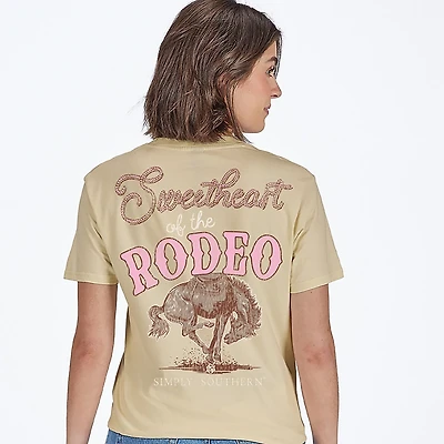 Simply Southern Women's Rodeo Sweetheart Short Sleeve T-shirt