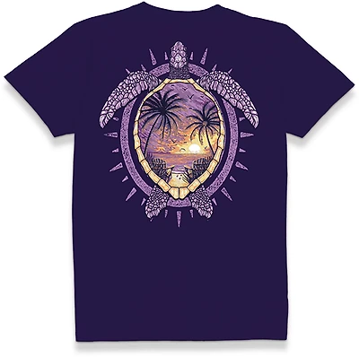 Simply Southern Women's Sunset Turtle Short Sleeve T-shirt