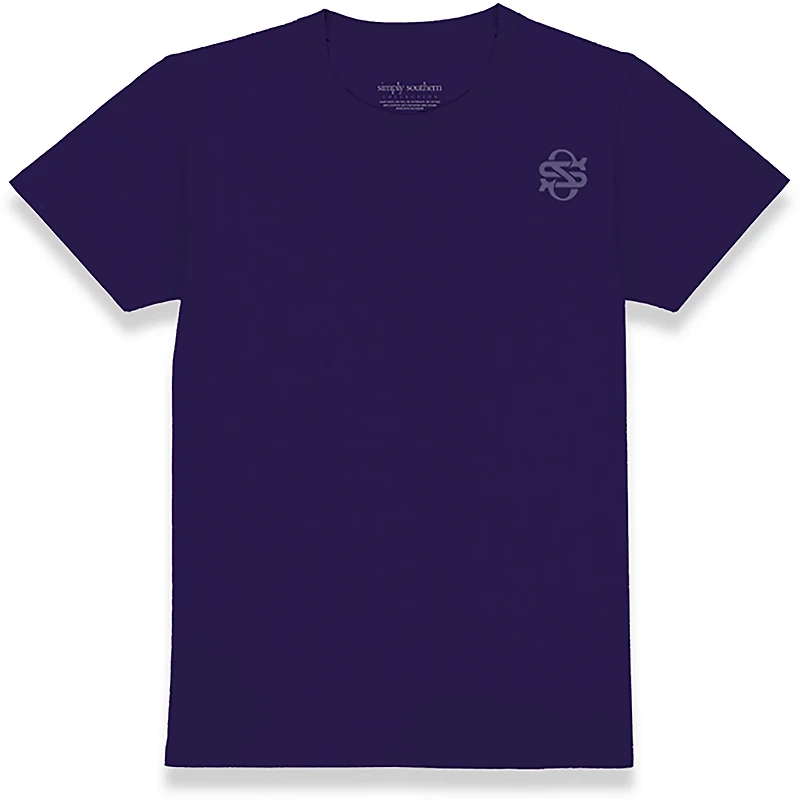 Simply Southern Women's Sunset Turtle Short Sleeve T-shirt