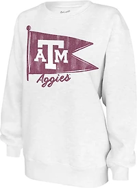 The Victory Women's Texas A&M University School Script Pennant Crew Sweatshirt