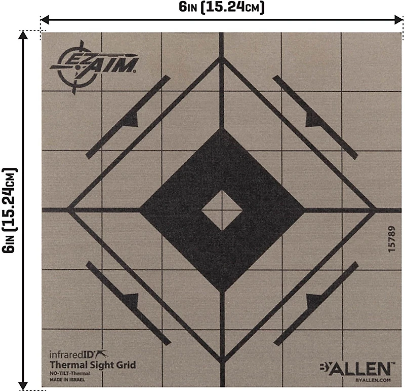 EZ Aim Adhesive 6 in Thermal Sight Grid Target