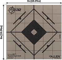 EZ Aim Adhesive 6 in Thermal Sight Grid Target
