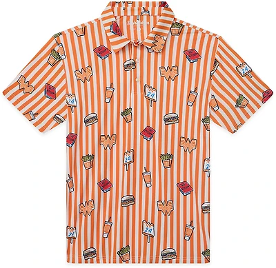 Chubbies Men's The Whataburger Comic Stripe Performance Polo Shirt