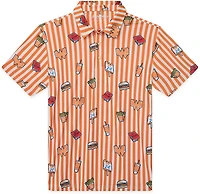 Chubbies Men's The Whataburger Comic Stripe Performance Polo Shirt