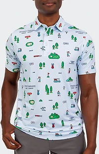 Waggle Golf Men's Super Bros Polo Shirt