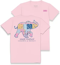 Simply Southern Women's Elephant Short Sleeve T-shirt