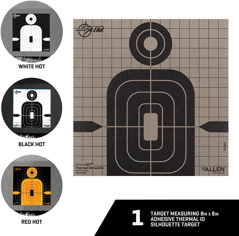 EZ Aim Adhesive 8 in Thermal Silhouette Target