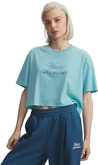 Under Armour Women's Script Heart Crop Graphic T-shirt