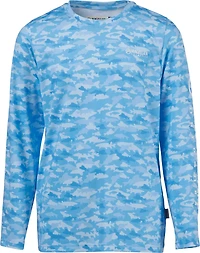 Magellan Outdoors Boys' Fish Camo Crew Long Sleeve T-shirt