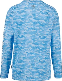 Magellan Outdoors Boys' Fish Camo Crew Long Sleeve T-shirt