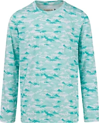 Magellan Outdoors Boys' Fish Camo Crew Long Sleeve T-shirt