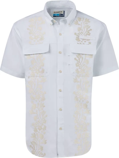 Magellan Outdoors Men's Laguna Madre Flores Button-Up Fishing Shirt