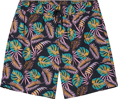 O'Rageous Men's Palm Floral Printed Volley Liner Shorts 5 in.