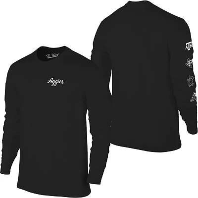 The Victory Men's Texas A&M University School Script Sleeve 2 Hit Long Graphic T-shirt