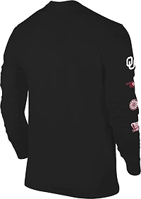 WILDCAT RETRO Men's Oklahoma Sooners School Chest Sleeve 2 Hit Long T-shirt