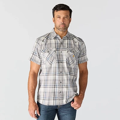 Carhartt Men's Montana Bozeman Relaxed Short Sleeve Plaid Shirt