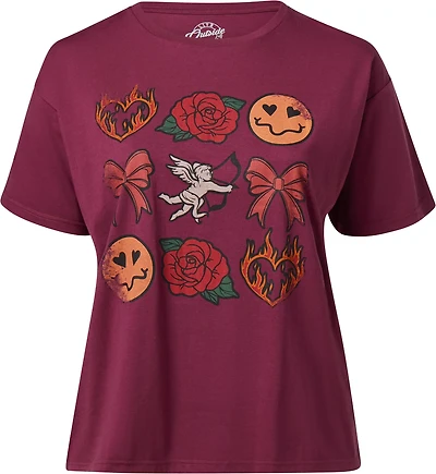 LOL Women's Cupid Heart Oversized Short Sleeve T-Shirt