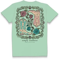 Simply Southern Women's Boots Short Sleeve T-shirt