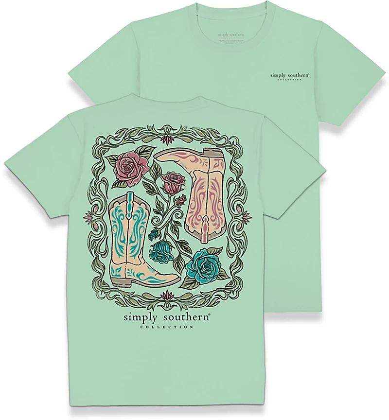 Simply Southern Women's Boots Short Sleeve T-shirt